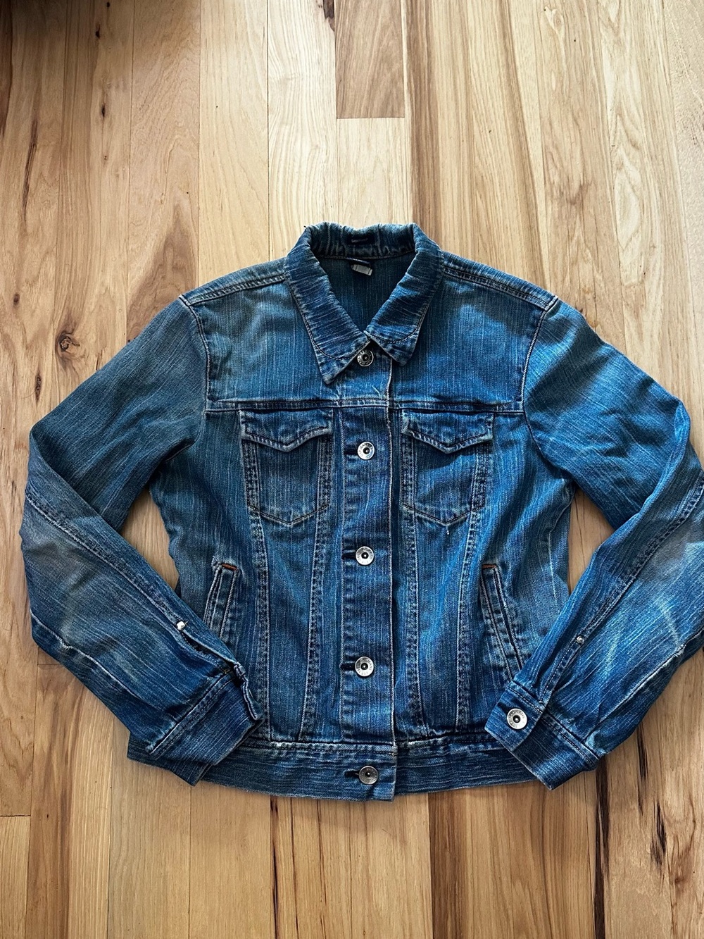 GAP Distressed Blue Denim Jacket - Women's